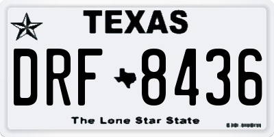 TX license plate DRF8436