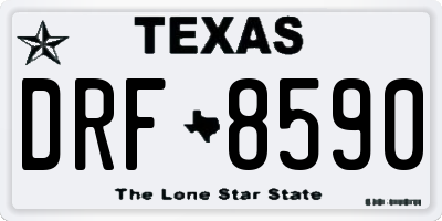 TX license plate DRF8590