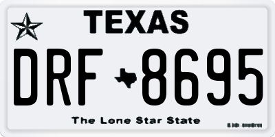 TX license plate DRF8695