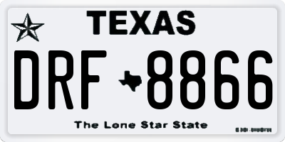 TX license plate DRF8866