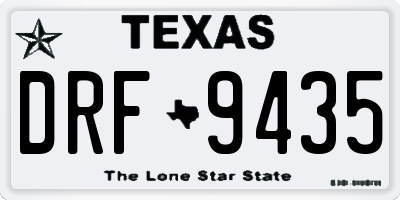 TX license plate DRF9435