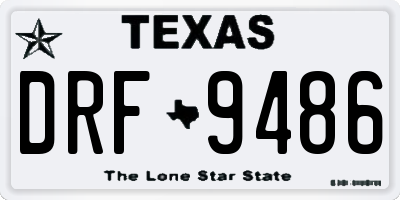 TX license plate DRF9486