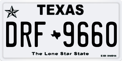 TX license plate DRF9660