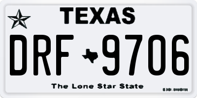 TX license plate DRF9706