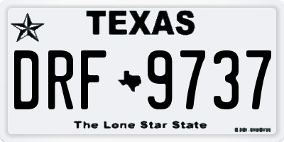 TX license plate DRF9737