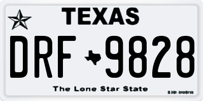 TX license plate DRF9828