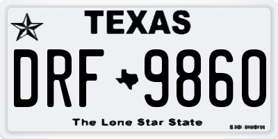 TX license plate DRF9860