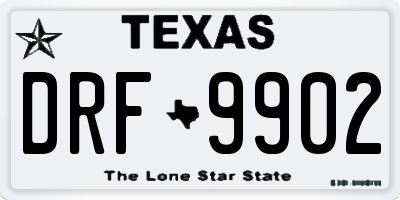 TX license plate DRF9902