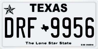 TX license plate DRF9956