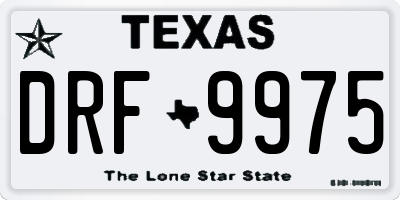 TX license plate DRF9975