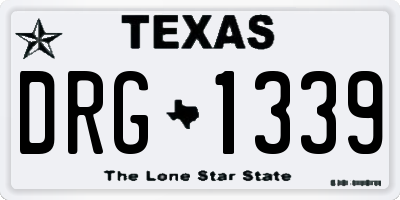 TX license plate DRG1339