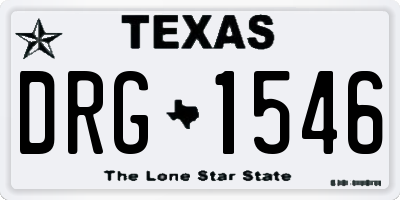 TX license plate DRG1546