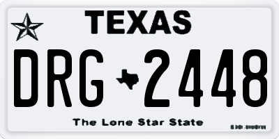 TX license plate DRG2448