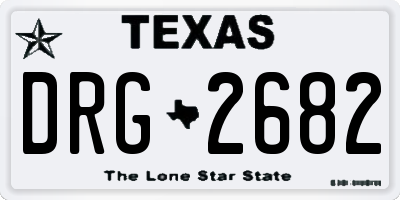 TX license plate DRG2682