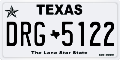 TX license plate DRG5122