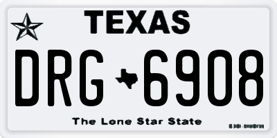 TX license plate DRG6908