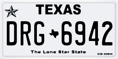 TX license plate DRG6942