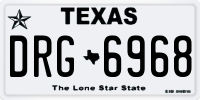 TX license plate DRG6968