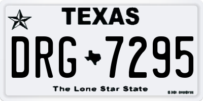 TX license plate DRG7295