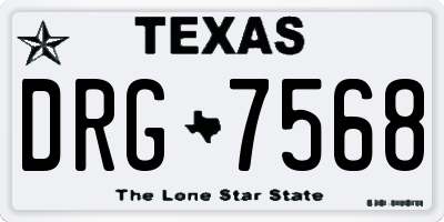 TX license plate DRG7568