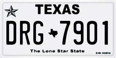 TX license plate DRG7901