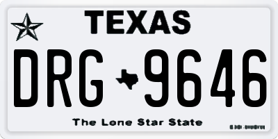 TX license plate DRG9646