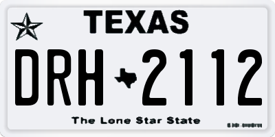 TX license plate DRH2112