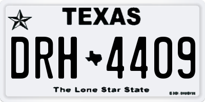 TX license plate DRH4409