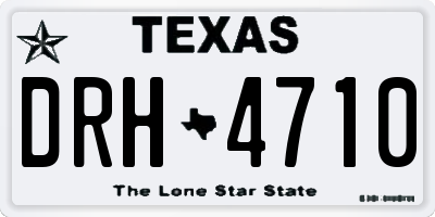 TX license plate DRH4710