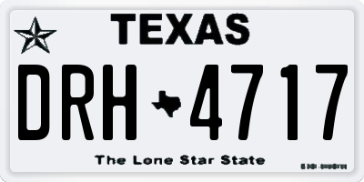 TX license plate DRH4717