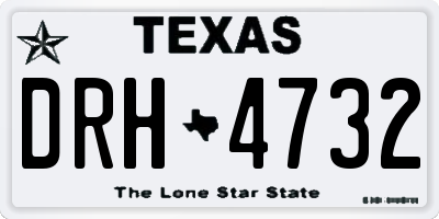 TX license plate DRH4732