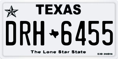 TX license plate DRH6455