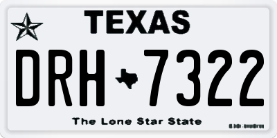 TX license plate DRH7322