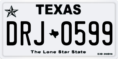 TX license plate DRJ0599