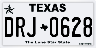 TX license plate DRJ0628