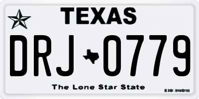 TX license plate DRJ0779