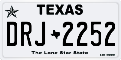 TX license plate DRJ2252