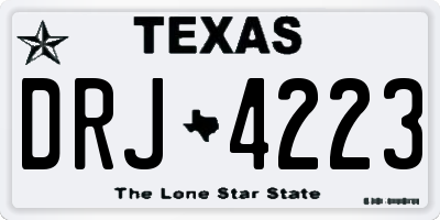 TX license plate DRJ4223