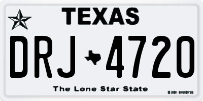 TX license plate DRJ4720