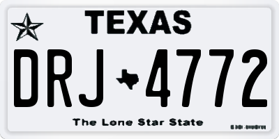 TX license plate DRJ4772