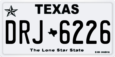 TX license plate DRJ6226