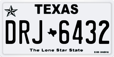 TX license plate DRJ6432