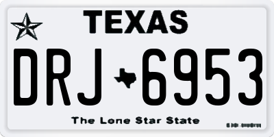 TX license plate DRJ6953