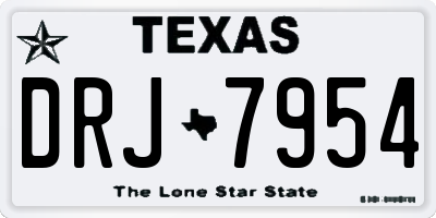 TX license plate DRJ7954