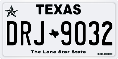 TX license plate DRJ9032