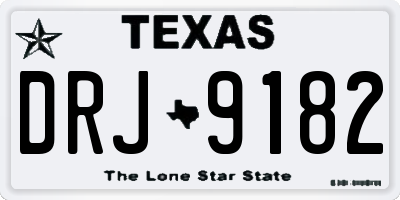 TX license plate DRJ9182