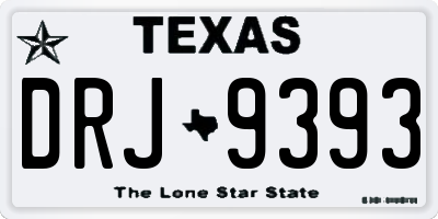 TX license plate DRJ9393