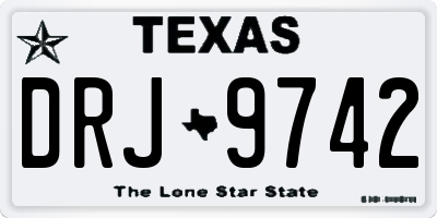 TX license plate DRJ9742