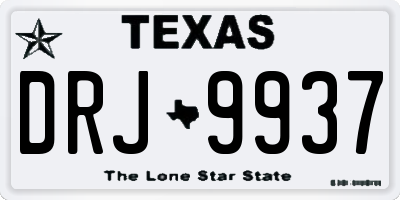 TX license plate DRJ9937