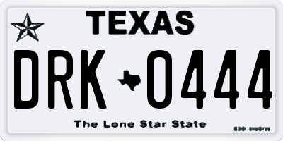 TX license plate DRK0444